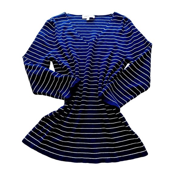 Philosophy Republic Clothing Blend V Neck Striped Navy Blue Cardigan Sweater XL - Picture 3 of 10